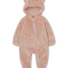 Skytwo Baby Fleece Hooded Onesie – Bear Ears Romper (Knit Fabric, Polyester, Slight Stretch, Fall/Winter Outdoor Wear)