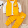 Disney Winnie the Pooh 3-Piece Baby Outfit Set – Cute Cartoon Hoodie, Vest & Elastic Waist Pants for Boys & Girls (Ages 0-3 Years)