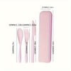 3-Piece Plastic Flatware Set with Travel Case – Portable Knife, Fork & Spoon Combo for Picnic, Outdoor & Home Use