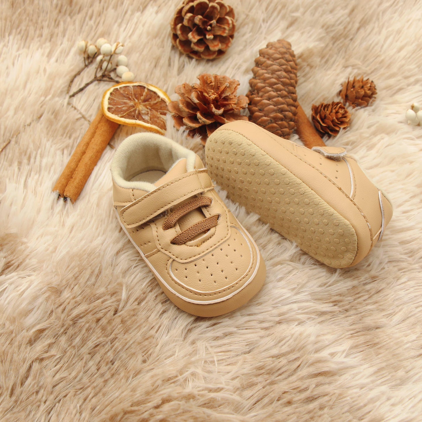 Newborn Baby Boys Premium Soft Sole Mid-Top Infant Prewalker Toddler Sneakers