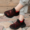 Kids' Spider Web Slip-On Sneakers — Red & Black Breathable Fabric, Non-Slip EVA Mid-Top Shoes for Boys & Girls