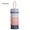 2-Pack Stackable Baby Formula Dispenser – 4-Layer Portable Milk Powder & Snack Storage Container – Non-Spill Travel Food Box for Baby Feeding, Outdoor & Camping