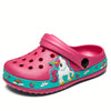 Kids Cartoon Excavator Clogs - Navy Blue EVA Slip-On Sandals for Beach & Everyday Wear