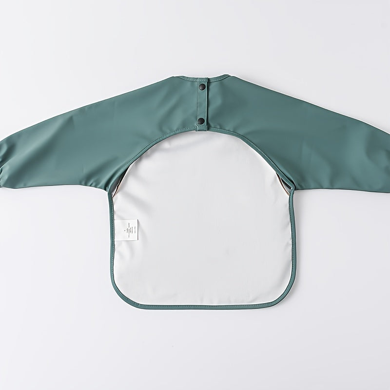 Waterproof Long-Sleeve Baby Bib – Soft PU Smock, Perfect Gift for Christmas, Halloween, Thanksgiving, New Year & Valentine’s Day - Kidzy Market