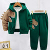 Toddler 2-Piece Fleece-Lined Hoodie & Sweatpants Set – Dinosaur Print, Cozy Fall/Winter Outfit, Machine Washable