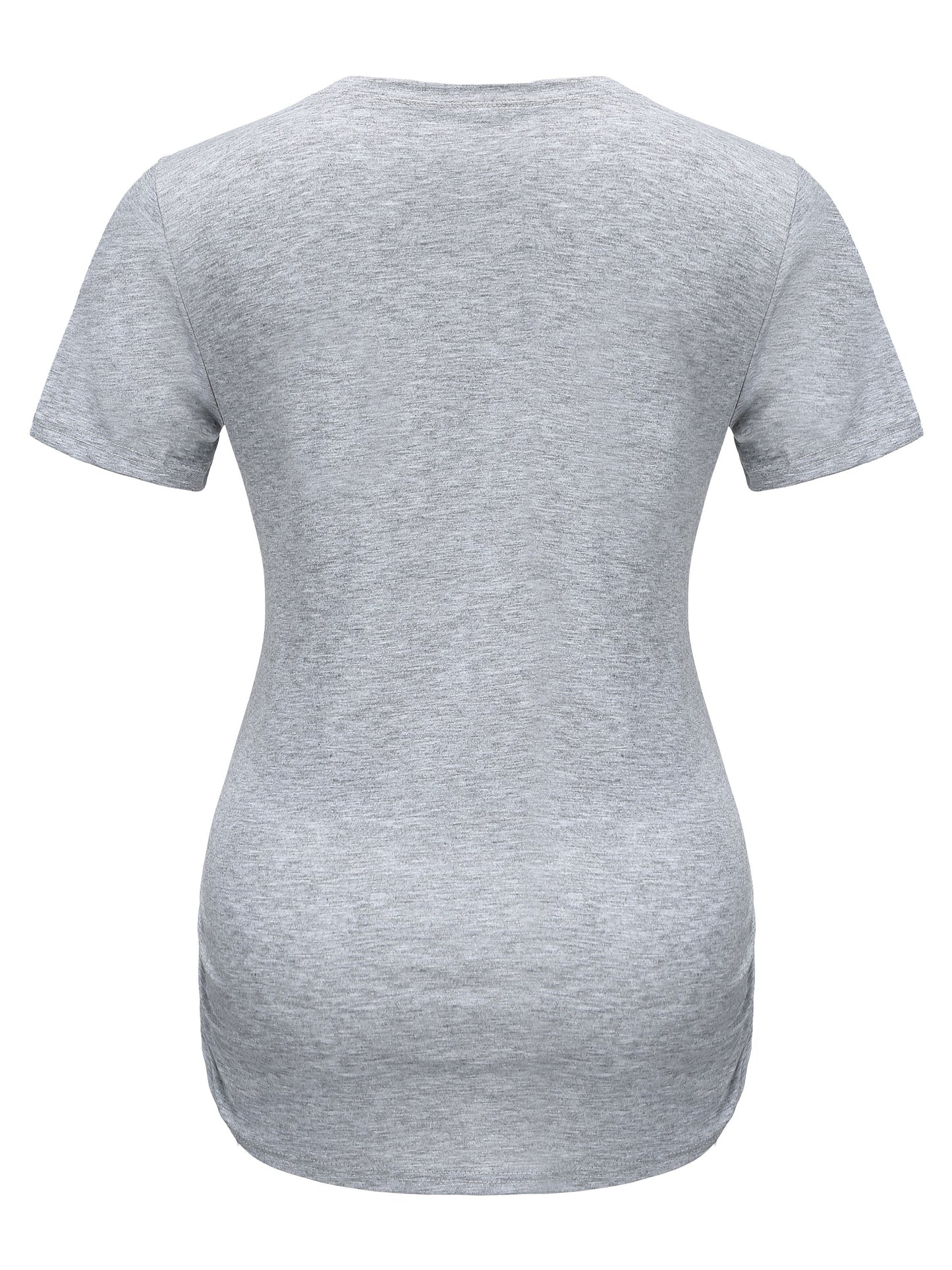 Maternity Casual Cartoon Cute Footprint Print Short Sleeve Slim Fit T-shirt For Summer Pregnancy Gift