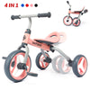 4-in-1 Folding Toddler Balance Tricycle – Convertible Pedal & Balance Bike for Ages 2+, Removable Pedals, One-Button Fold, Adjustable Seat & Handlebars – Unisex Birthday Gift