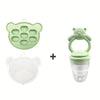 Silicone Baby Food Mold Set – Breast Milk & Popsicle Maker with Fruit & Vegetable Teether, Twist-Up Food Storage Container, Bear-Shaped Ice Tray for Homemade Kids’ Meals