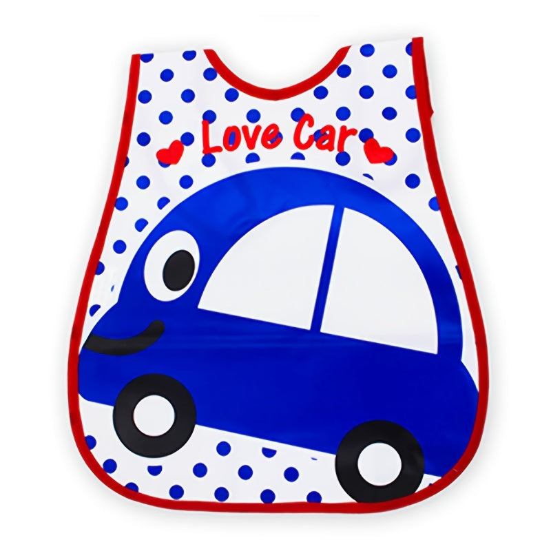 Waterproof Baby Feeding Bib with Pockets – Cute Cartoon Designs, Dirt-Resistant EVA Material for Toddlers & Kids - Kidzy Market
