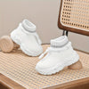 Breathable Slip-On Knit Kids Sneakers - Mid-Top Toddler & Little Kids Shoes with Lightweight EVA Sole, All-Season Casual (Multiple Colors)