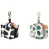 2-Pack Waterproof PU Pacifier Pouch with Keychain Hook - Zip Pocket Stroller & Mommy Bag Organizer