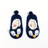 1 Pair/2 Pairs Cute Animal Anti-Slip Breathable Boat Socks for Youngsters - Cozy Polyester & Spandex Blend, Hand Wash Only | All-Season Comfort, Anti-Slip, Fluffy Cuff, Soft Knitted Texture