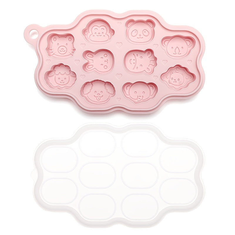 Baby Food Storage Container, BPA-Free Silicone Freezer Tray with Clip-On Lid for Breast Milk & Homemade Food Storage, Ideal for Vegetable & Fruit Purees