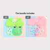 Waterproof Long-Sleeve Baby Bib – Reversible Cartoon Feeding Smock for Toddlers & Kids - Kidzy Market