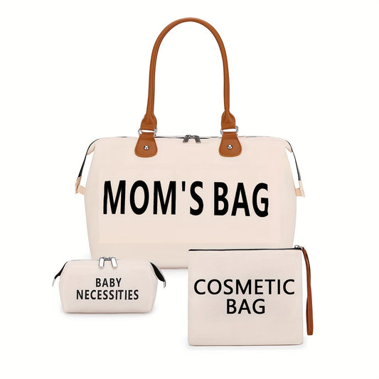 3-Piece Set Large Capacity Multifunctional Travel Bags – Waterproof & Portable Diaper Bag for Moms - Kidzy Market
