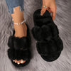 Women's Faux Fur Lined Slip-On Moccasins – All-Season Casual EVA Sole, Hand Washable (Black, Green, Purple, White)
