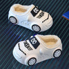 Unisex Cartoon Car-Shaped Kids Slippers - Slip-On PVC Sole & Fabric Insole, Thick Non-Slip Indoor/Outdoor Shoes for Ages 14 & Under