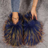 Women's Cozy Fluffy Slippers – Faux Fur Lined, Non-Slip Rubber Sole, Soft Fabric Insole, Flat Heel (All-Season)