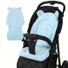 1-Pack Plush Stroller Liner – Universal Fit Breathable Polyester Stroller Seat Cover (Grey/Blue/Pink)
