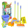 Kids Cleaning Play Set – Realistic Broom, Mop & Dustpan with Wet Floor Sign, Non-Toxic Pretend Play for Toddlers Ages 3+