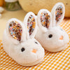 Girls' Cute Cartoon Rabbit Furry Indoor Slippers — Slip-On Non-Slip TPR Sole, Warm Faux Fur for Autumn & Winter