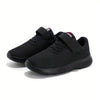 Boys' Breathable Double Mesh Casual Sports Shoes – All Black, EU Sizes 28-39 (Kids)