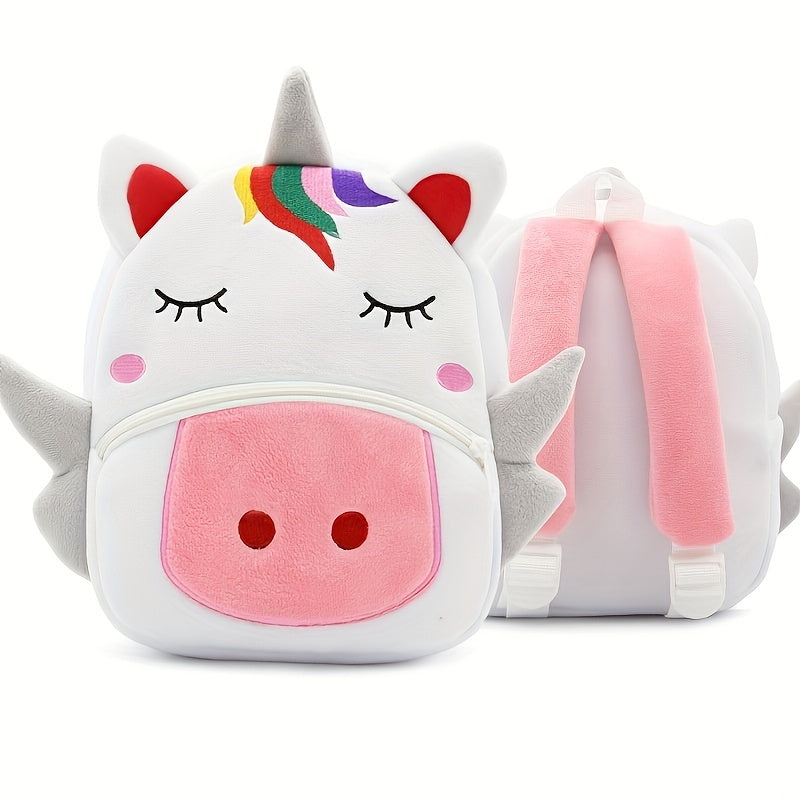 1PC Toddler Plush Cartoon Backpack – Cute & Lightweight Mini Travel Bag for Kids, Boys & Girls - Kidzy Market
