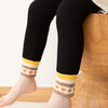 Girls' Fleece-Lined Winter Leggings — Warm Windproof Slim-Fit Ribbed Pants with Elastic Waistband & Cuffed Ankles