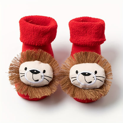 1 Pair Baby Boys & Girls Anti-Skid Floor Socks - Cartoon Doll Christmas Socks for Toddlers & Children | Cute & Trendy Design