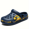 Kids Cartoon Excavator Clogs - Navy Blue EVA Slip-On Sandals for Beach & Everyday Wear