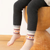 Girls' Fleece-Lined Winter Leggings — Warm Windproof Slim-Fit Ribbed Pants with Elastic Waistband & Cuffed Ankles