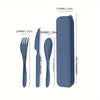 3-Piece Plastic Flatware Set with Travel Case – Portable Knife, Fork & Spoon Combo for Picnic, Outdoor & Home Use