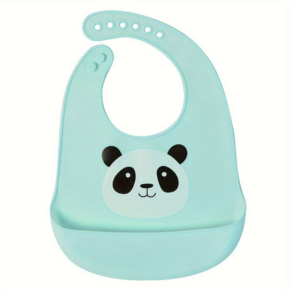 Adjustable Silicone Baby Bibs with Pocket – Waterproof, BPA-Free, Easy to Clean & Dishwasher Safe – Cute Panda & Rabbit Designs for 0-3 Years - Kidzy Market