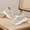 Breathable Slip-On Knit Kids Sneakers - Mid-Top Toddler & Little Kids Shoes with Lightweight EVA Sole, All-Season Casual (Multiple Colors)