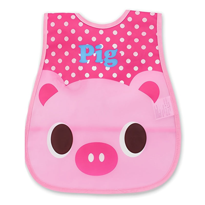 Waterproof Baby Feeding Bib with Pockets – Cute Cartoon Designs, Dirt-Resistant EVA Material for Toddlers & Kids - Kidzy Market