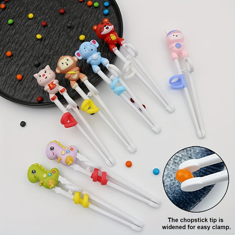 Dinosaur-Shaped Training Chopsticks for Kids – Reusable & Colorful Learning Utensils for Beginners, Easy-Grip Design
