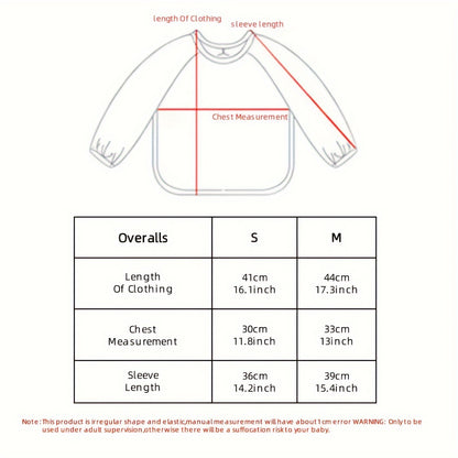 Waterproof Long-Sleeve Baby Bib – Soft PU Smock, Perfect Gift for Christmas, Halloween, Thanksgiving, New Year & Valentine’s Day - Kidzy Market