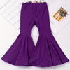 Girls' High-Waisted Flared Pants (Kids 12 & Under) - Stretchy Bell-Bottoms with Elastic Waist, Long Fit for Dance, Everyday & Formal, Spring/Fall