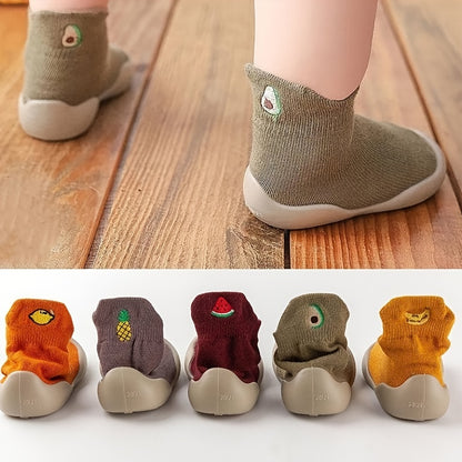 Non-Slip Fruit Print Toddler Baby Socks - Comfortable & Cute Socks for Toddlers