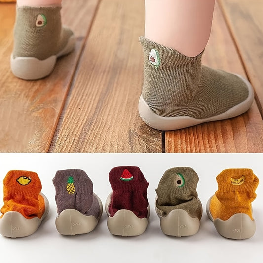 Non-Slip Fruit Print Toddler Baby Socks - Comfortable & Cute Socks for Toddlers