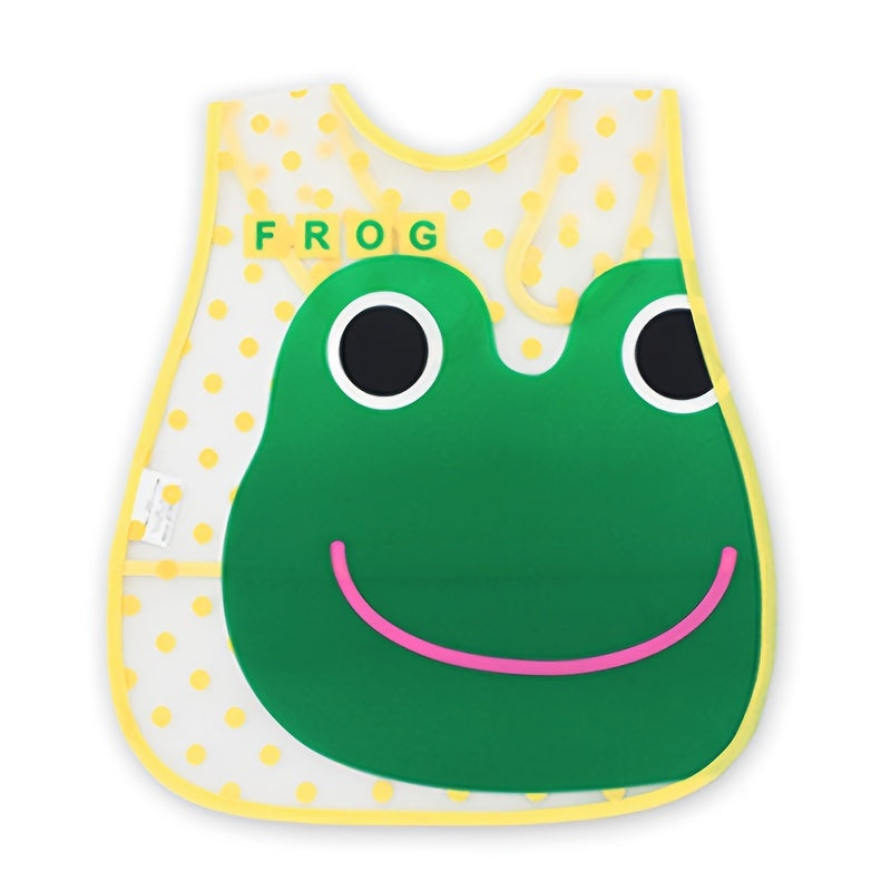 Waterproof Baby Feeding Bib with Pockets – Cute Cartoon Designs, Dirt-Resistant EVA Material for Toddlers & Kids - Kidzy Market