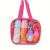 7-in-1 Feeding Set for 40cm (15.7 in) Reborn Dolls – Large Milk & Orange Bottles, Small Milk & Orange Cans, Blue & Orange Pacifiers