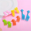 10PCS Whimsical Animal & Fruit Fork Set – Reusable Cartoon Snack Picks for Kids, Durable ABS, Perfect for Cakes, Ice Cream & Party Tableware
