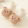1 Pair/3 Pairs of Soft & Comfortable Ribbed Socks for Babies - Cute Bear Design | Non-Slip with Fold-Over Top, Suitable for Children