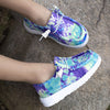 Girls' Colorful Butterfly Loafers — Non-Slip Fabric Slip-On Casual Walking Shoes for Kids