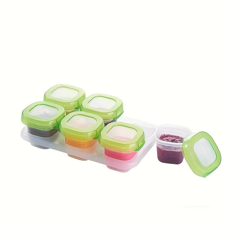 Set of 10/6/4 Sealed Lids Portable Baby Food Storage Containers, Ideal for Family Trips, Freezer Safe Mini Snack Bowls with Compartments for Toddlers