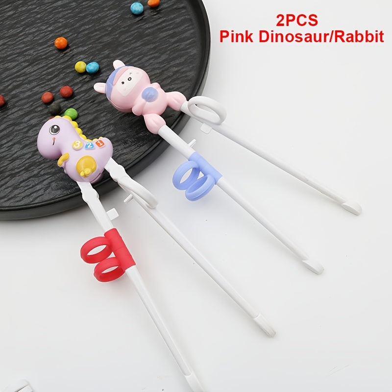 Dinosaur-Shaped Training Chopsticks for Kids – Reusable & Colorful Learning Utensils for Beginners, Easy-Grip Design