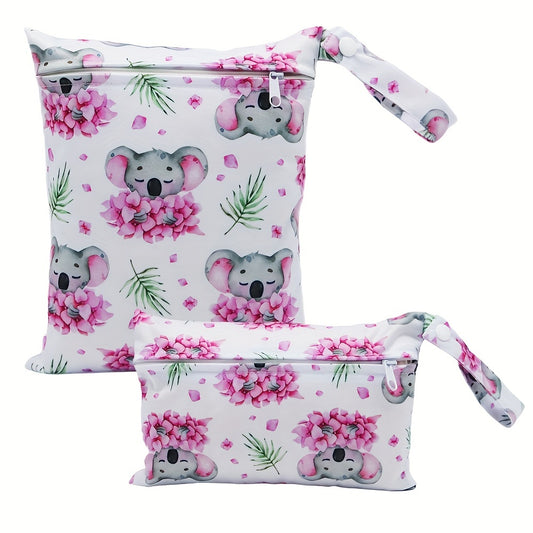 Adorable Koala Print Diaper Bags – 2 Pcs Set by Asenappy, Perfect for Halloween, Thanksgiving, and Christmas Gifts - Kidzy Market