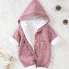 Newborn Boys & Girls Knitted Jumpsuit – Long Sleeve Hooded Romper with Pants (Cozy and Comfortable)