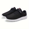 Boys' Black Breathable Mesh Athletic Shoes – Lightweight Hook-and-Loop Strap, Non-Slip EVA Sole, Kids Sizes US 10.5–3 (Low Top)